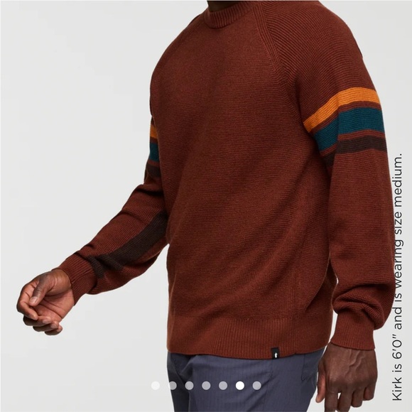 Cotopaxi Men's Large Libre Waffle Crew Sweater Rusty Rust NWT Cabincore - Picture 6 of 14